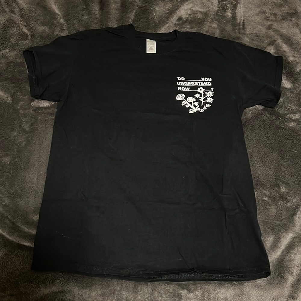 Men’s Uninterrupted “Do You Understand Now” black cotton T-shirt size medium